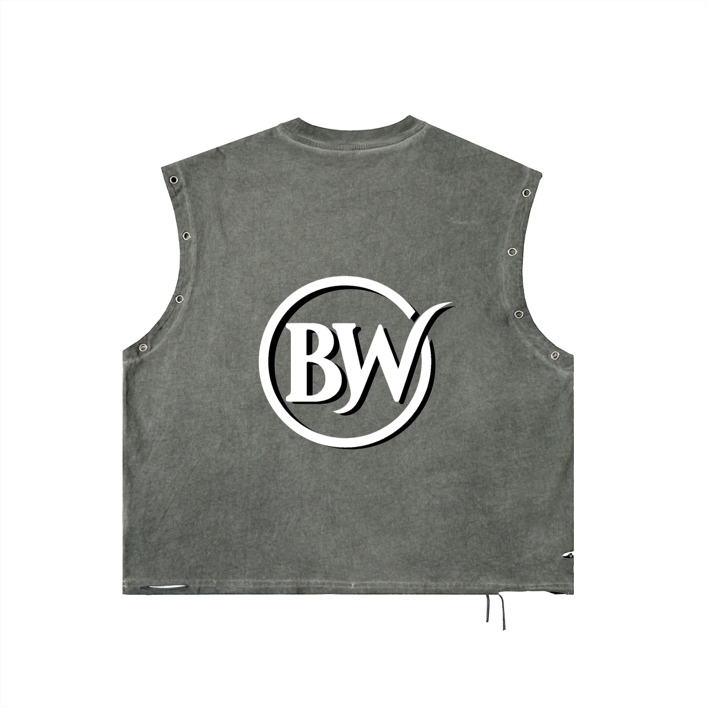 BW Distressed Tank Top