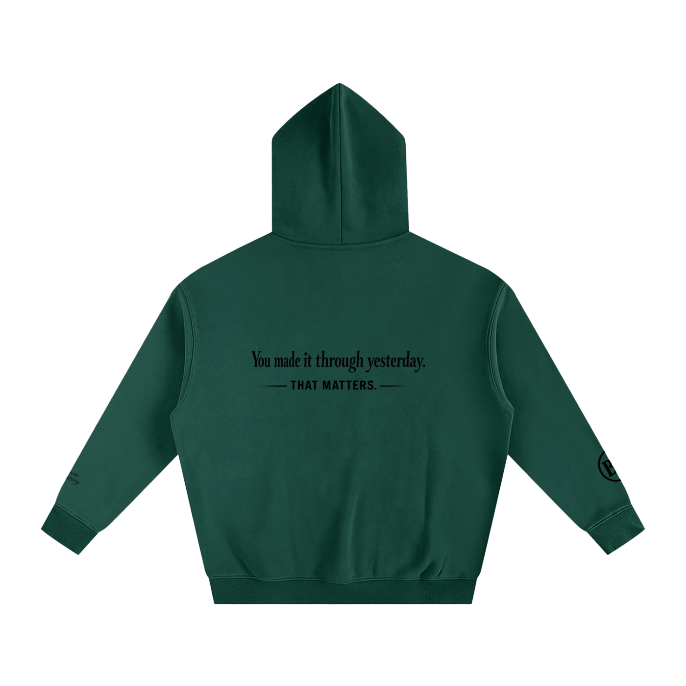 LIMITED EDITION BW OVERSIZED FLEECE HOODIE (Made it through yesterday that matters)