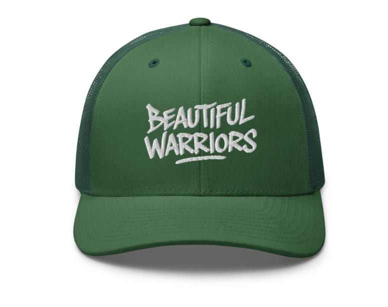 BEAUTIFUL WARRIORS TRUCKER HAT GREEN