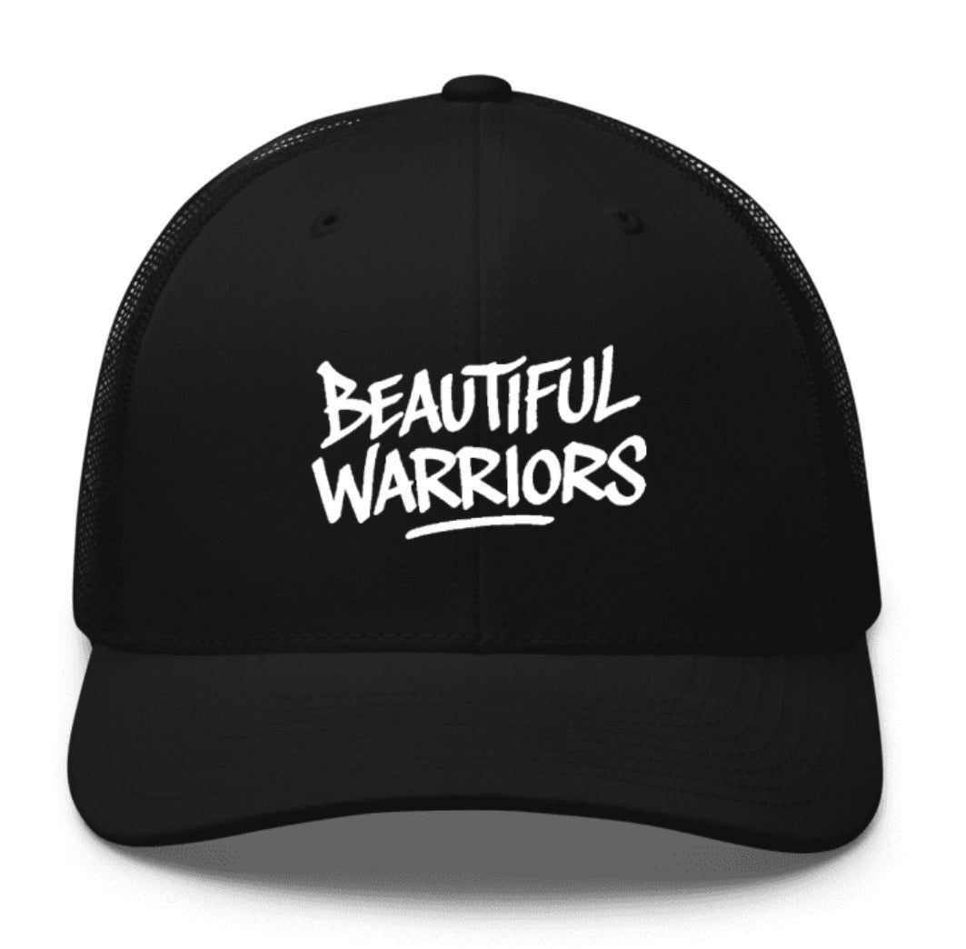 BEAUTIFUL WARRIORS TRUCKER HAT BLACK