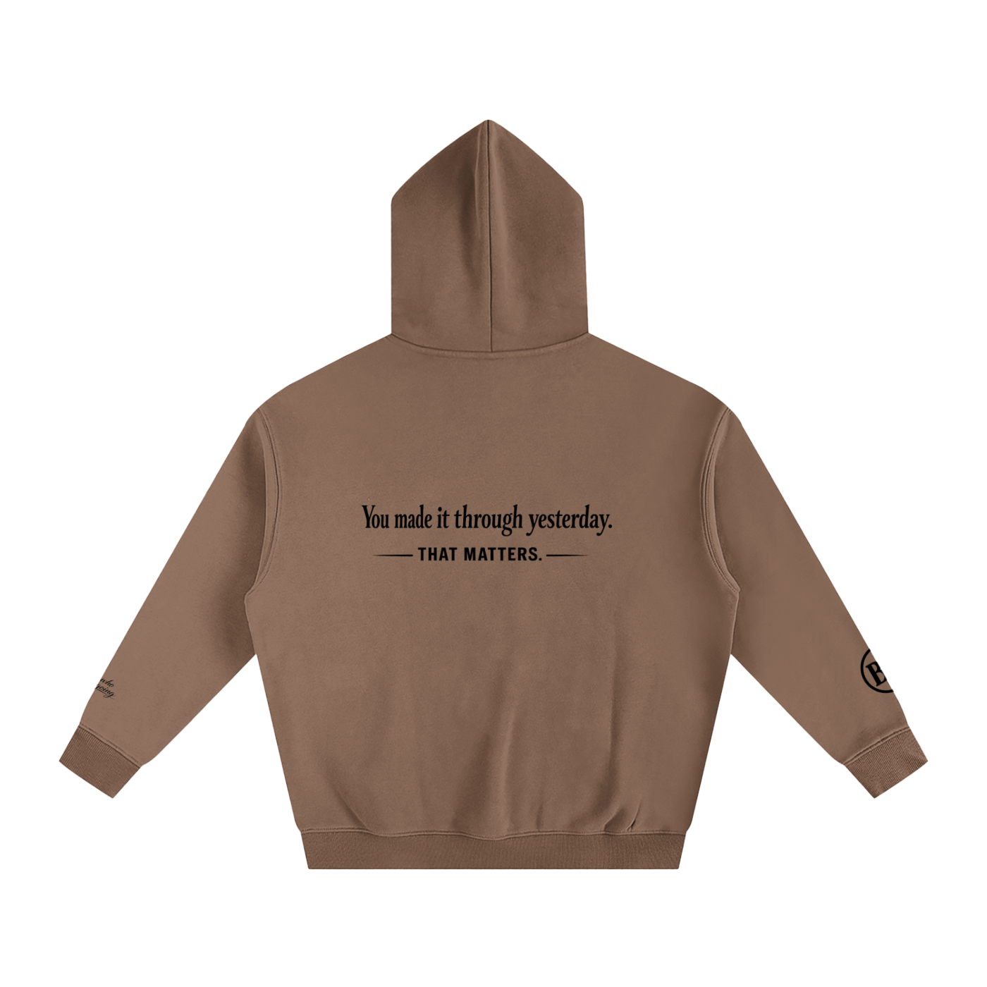 LIMITED EDITION BW OVERSIZED FLEECE HOODIE (Made it through yesterday that matters)