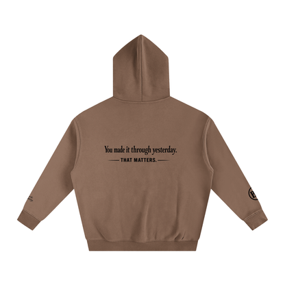 LIMITED EDITION BW OVERSIZED FLEECE HOODIE (Made it through yesterday that matters)