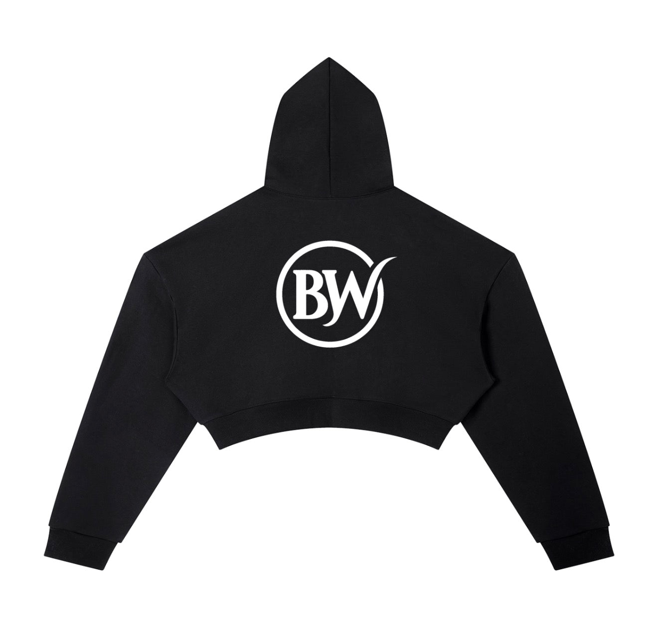 BW Essential Cropped Hoodie (Back BW logo)