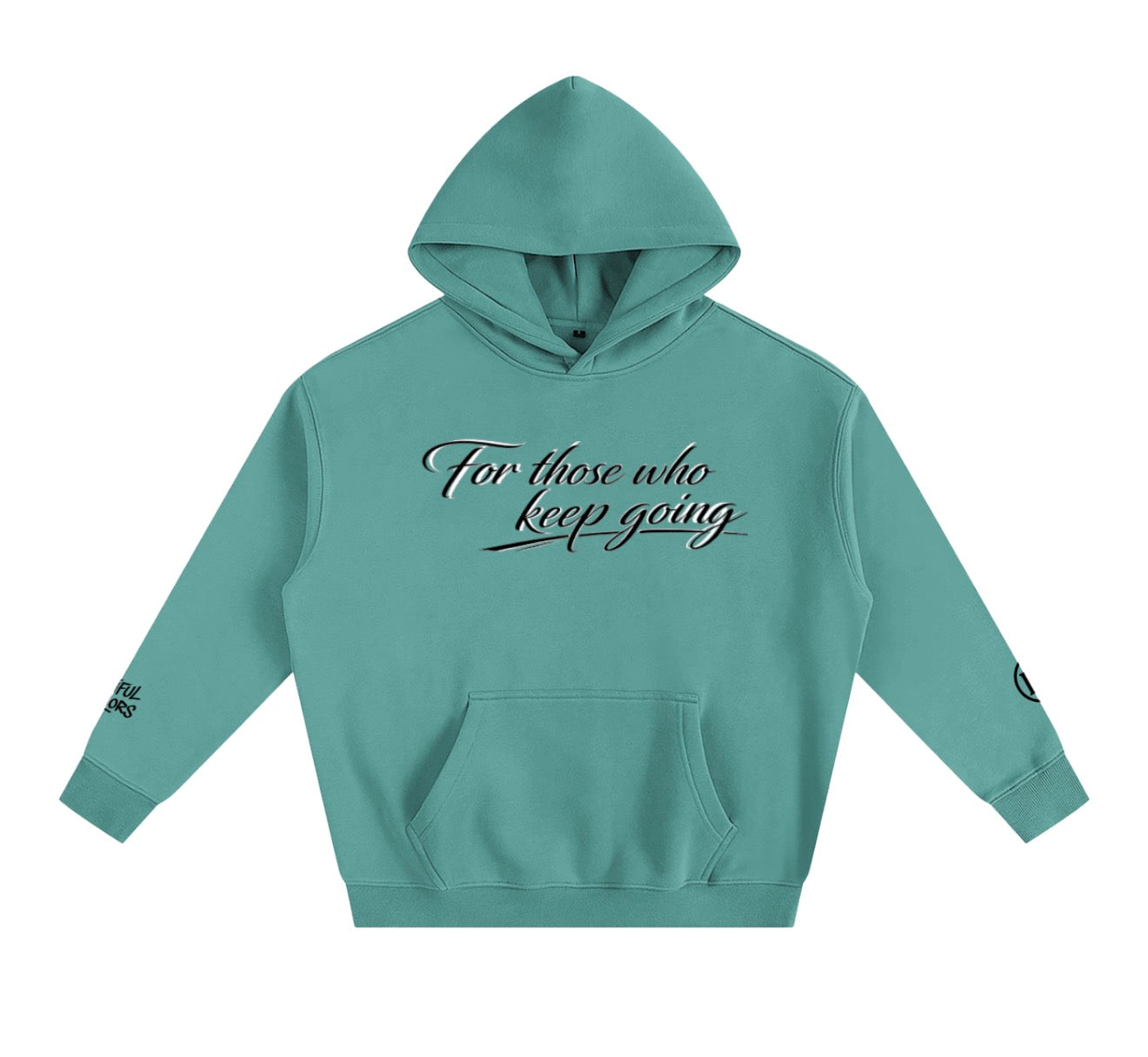 Special Edition BW Oversized Fleece Hoodie (For those who keep going) (Back BW Logo)