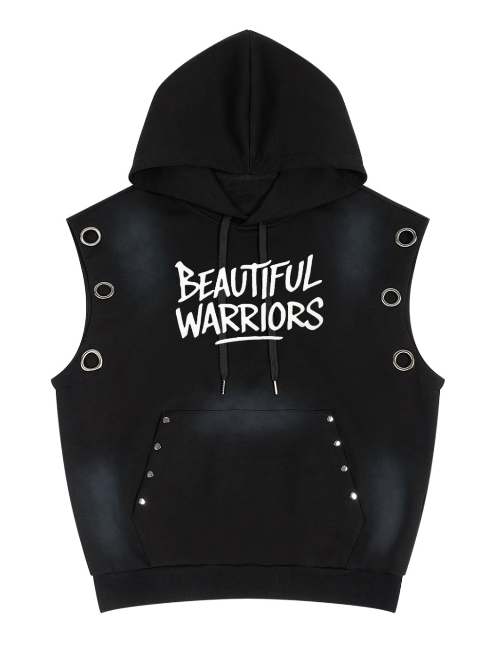 BW Unisex Vintage Wash Sun Fade Sleeveless Hoodie