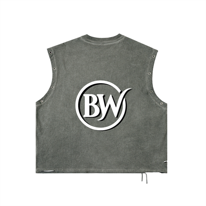 BW Distressed Tank Top