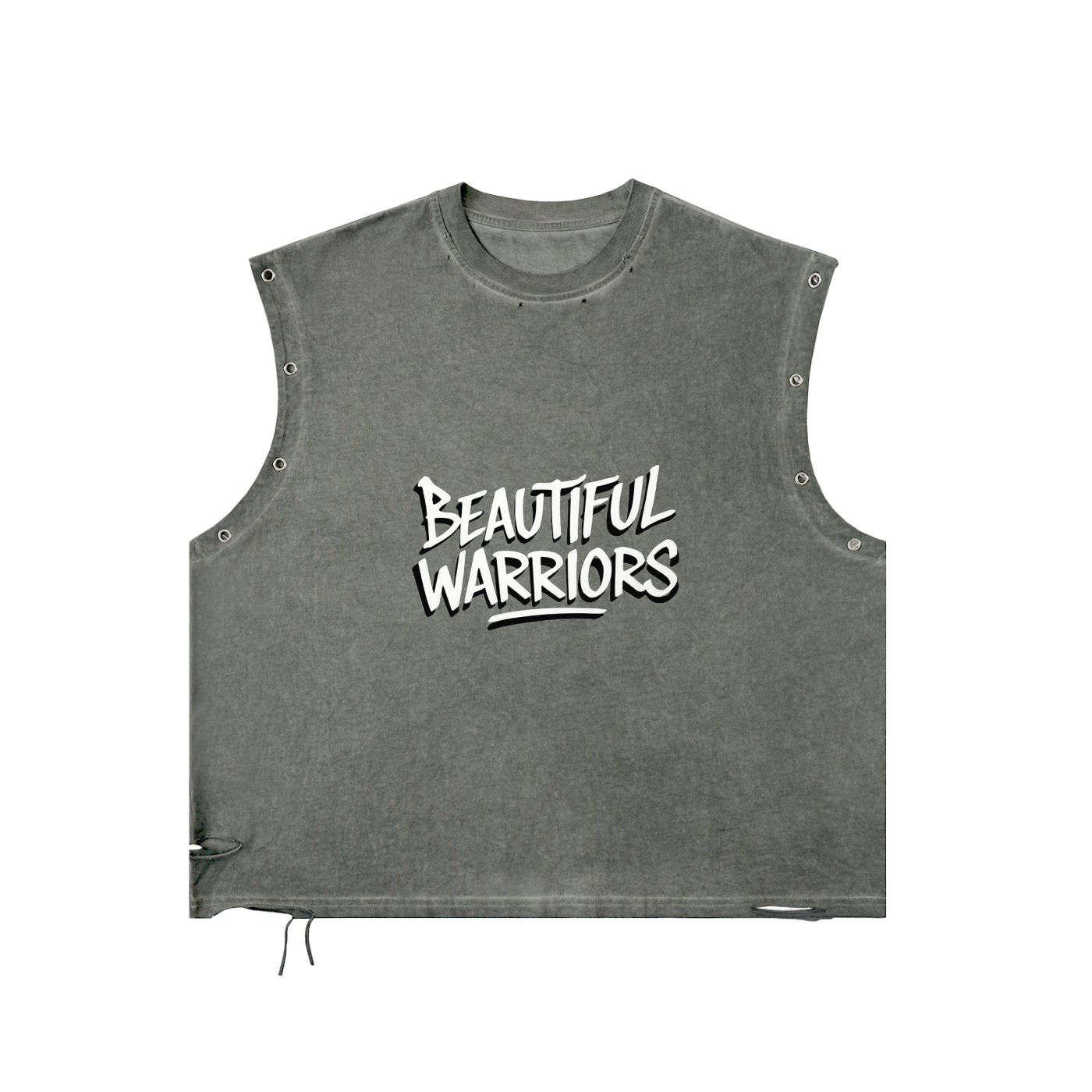 BW Distressed Tank Top