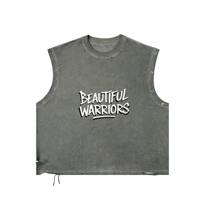 BW Distressed Tank Top