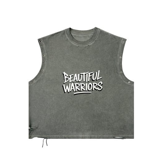 BW Distressed Tank Top
