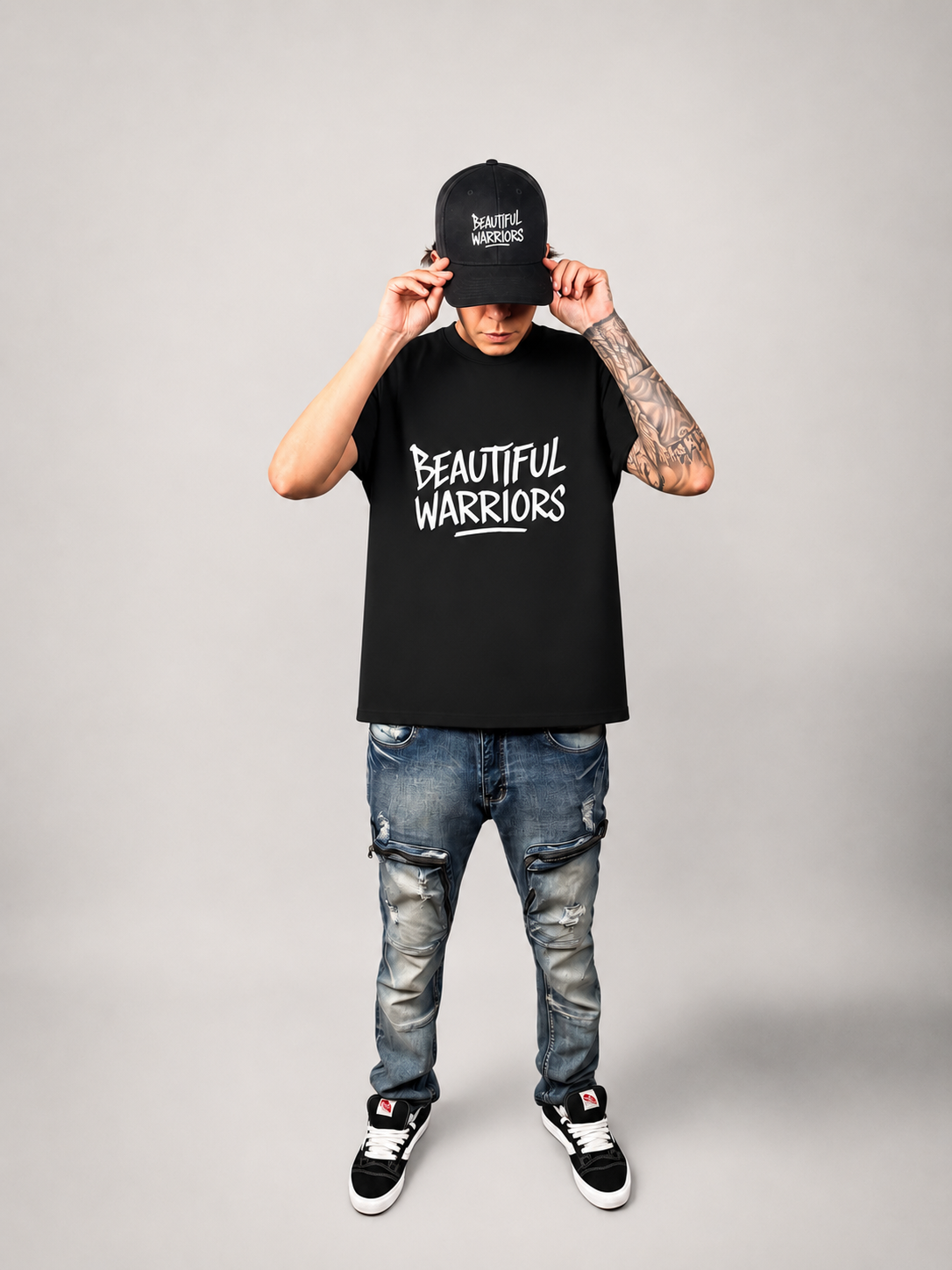 BW Raw Edge Boxy Non-Shrink T-Shirt (SUMMER VIBES) 100% COTTON