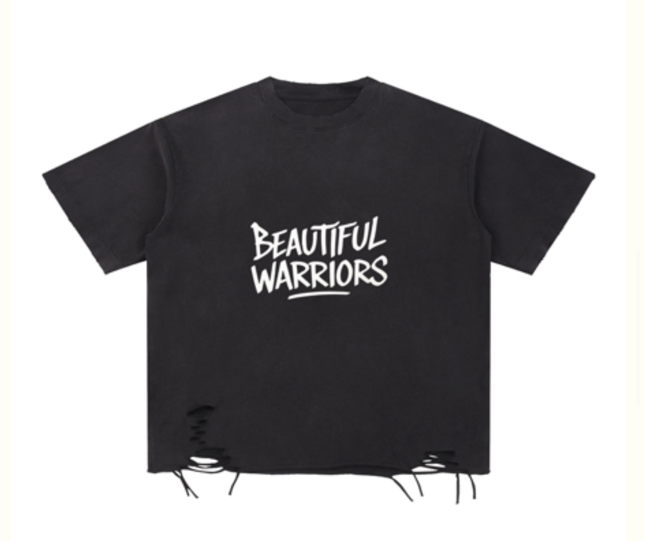 BW Snow Washed Raw-Hem T-Shirt