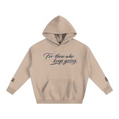 Special Edition BW Oversized Fleece Hoodie (For those who keep going) (Back BW Logo)