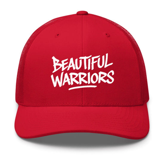 BEAUTIFUL WARRIORS TRUCKER HAT RED