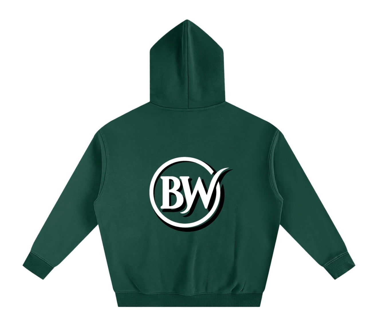BW Oversize Fleeced Hoodie (BW LOGO BACK)