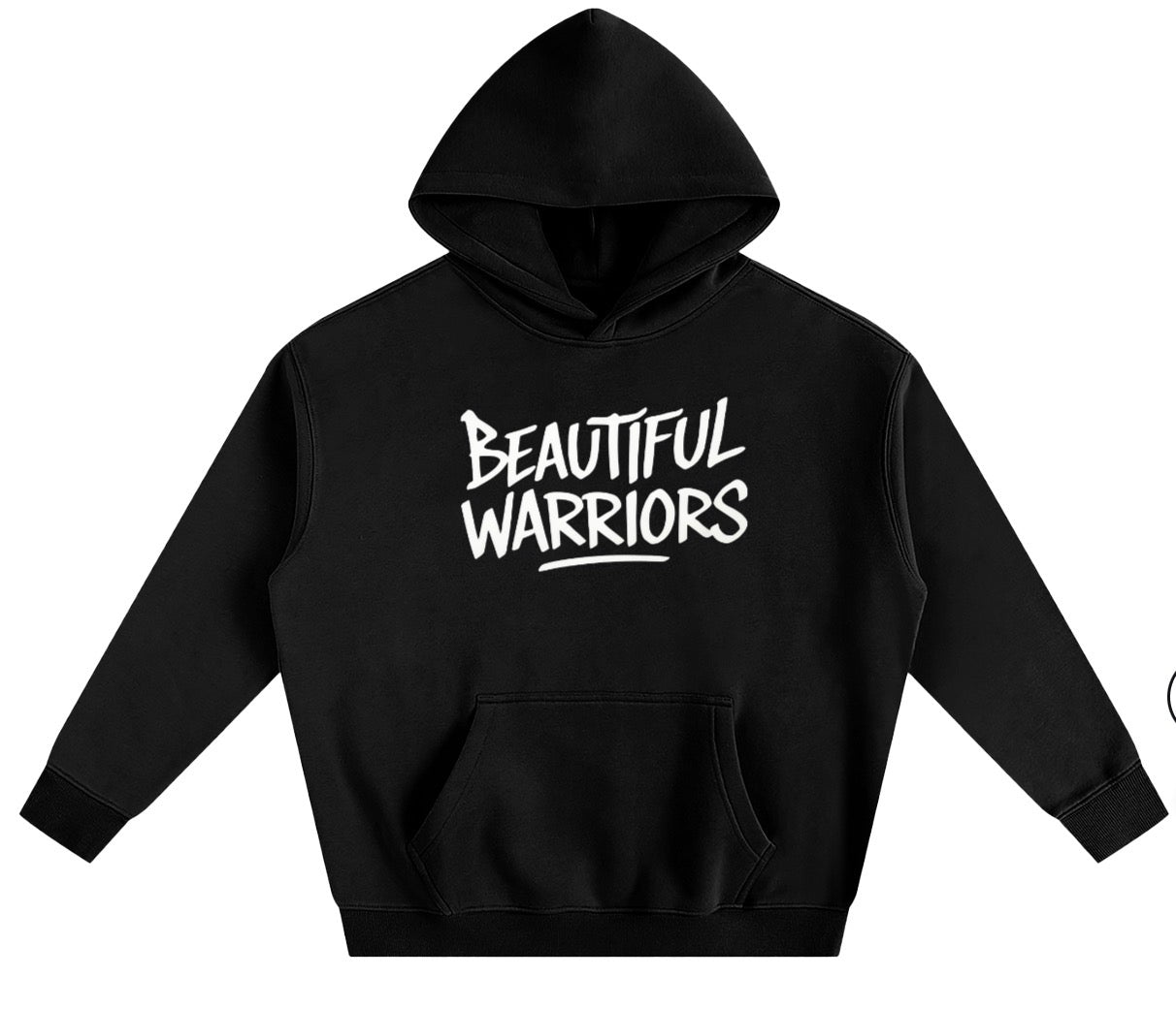 BW Oversize Fleeced Hoodie (BW LOGO BACK)