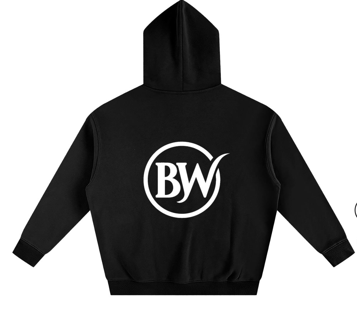 BW Oversize Fleeced Hoodie (BW LOGO BACK)