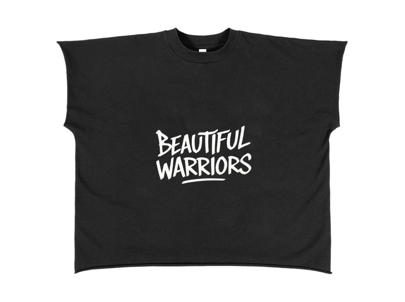 BW Raw Edge Boxy Non-Shrink T-Shirt (SUMMER VIBES)