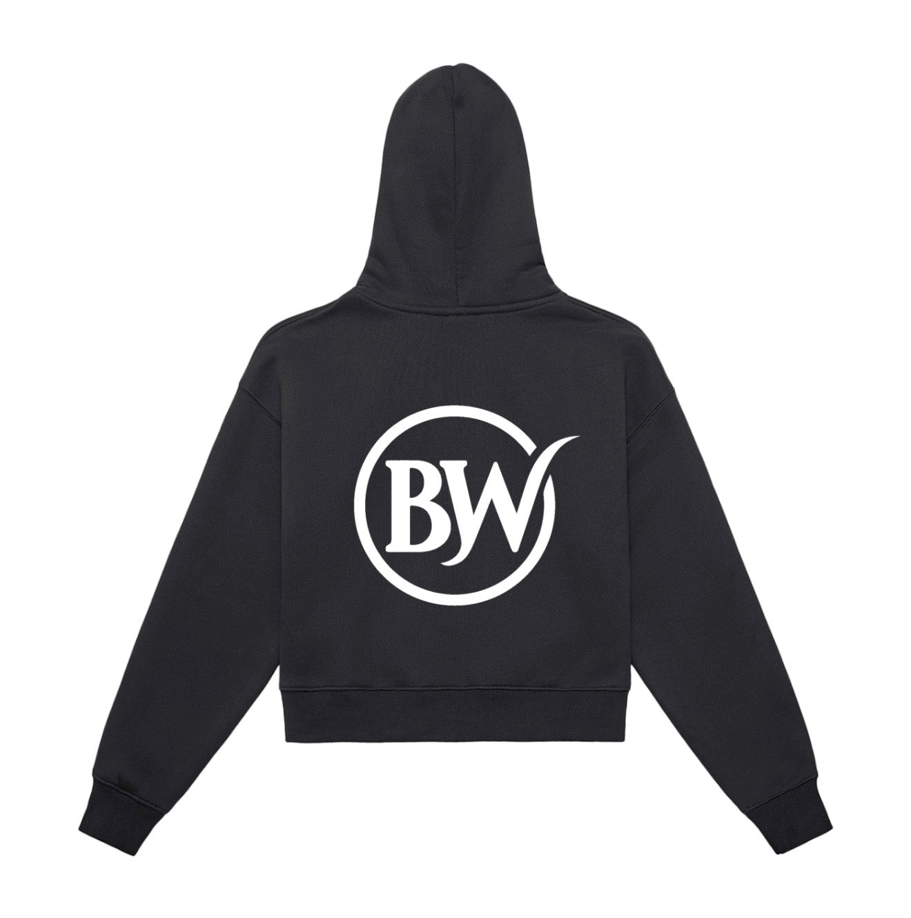 BW Fleeced Zip-Up Cropped Hoodie (For the girlies)