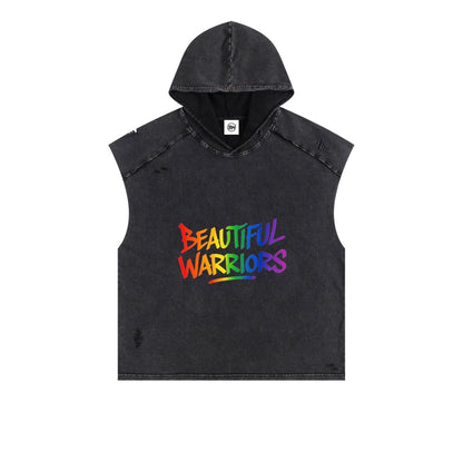 BW Snow Washed Boxy Hooded Tank Top (PRIDE EDITION)