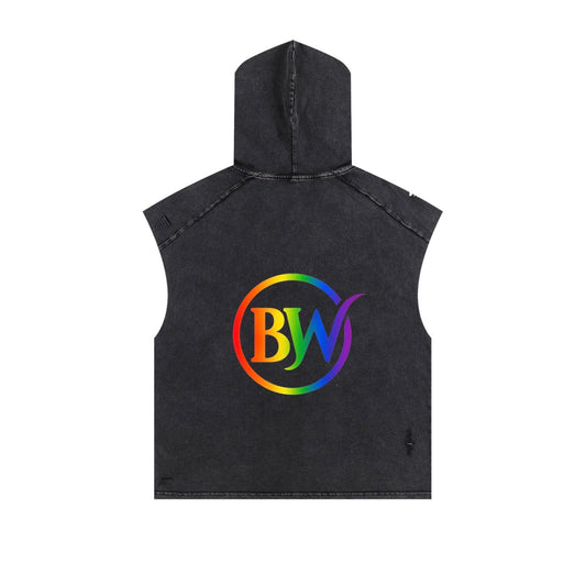 BW Snow Washed Boxy Hooded Tank Top (PRIDE EDITION)