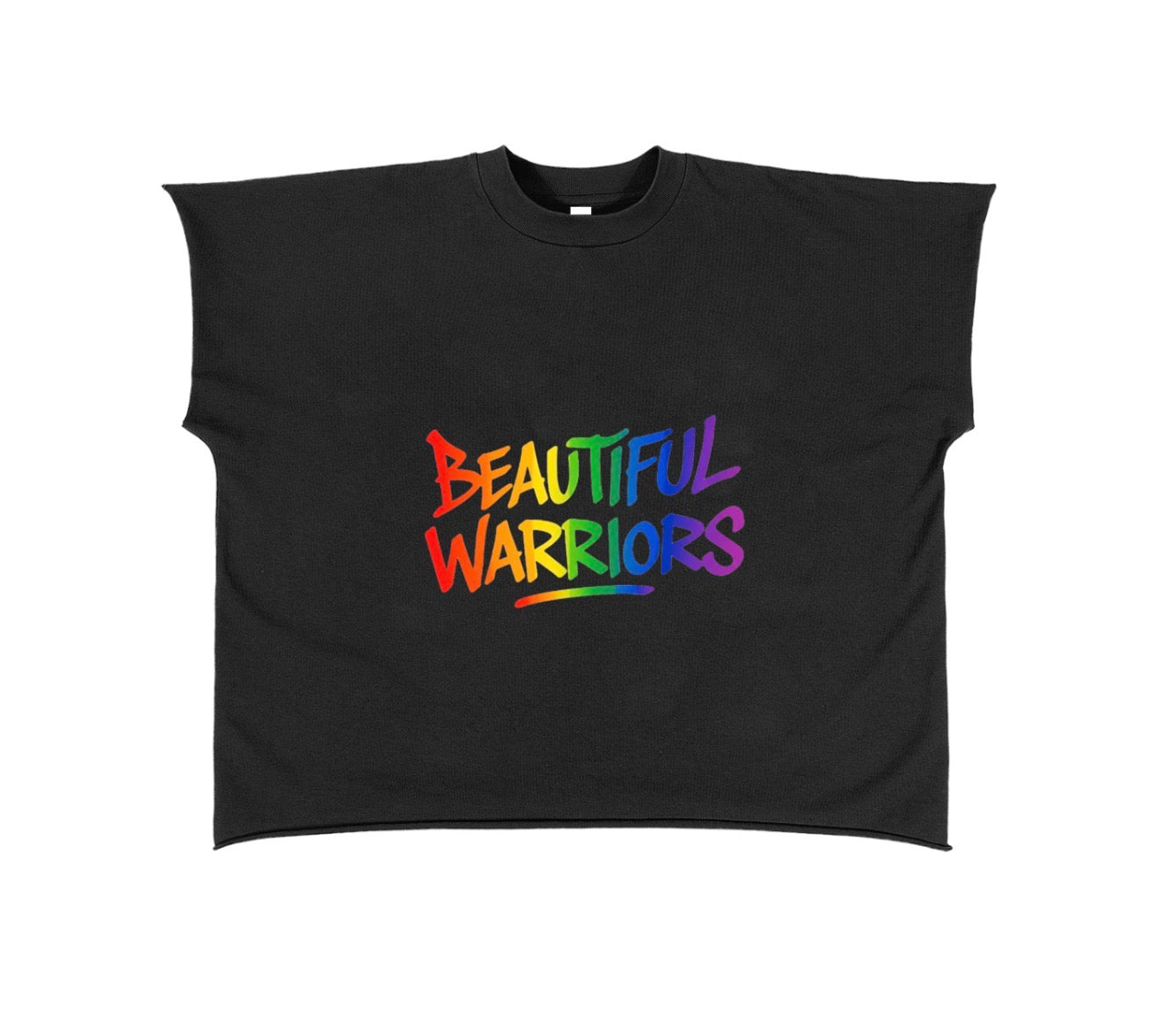 BW  Raw Edge Boxy Non-Shrink T-Shirt (PRIDE EDITION)