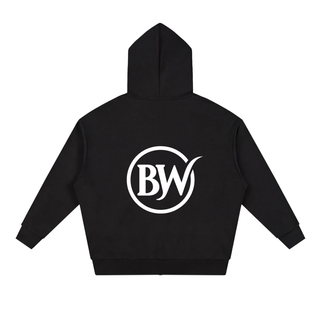 BW Unisex Loose Solid Full Zip Hoodie