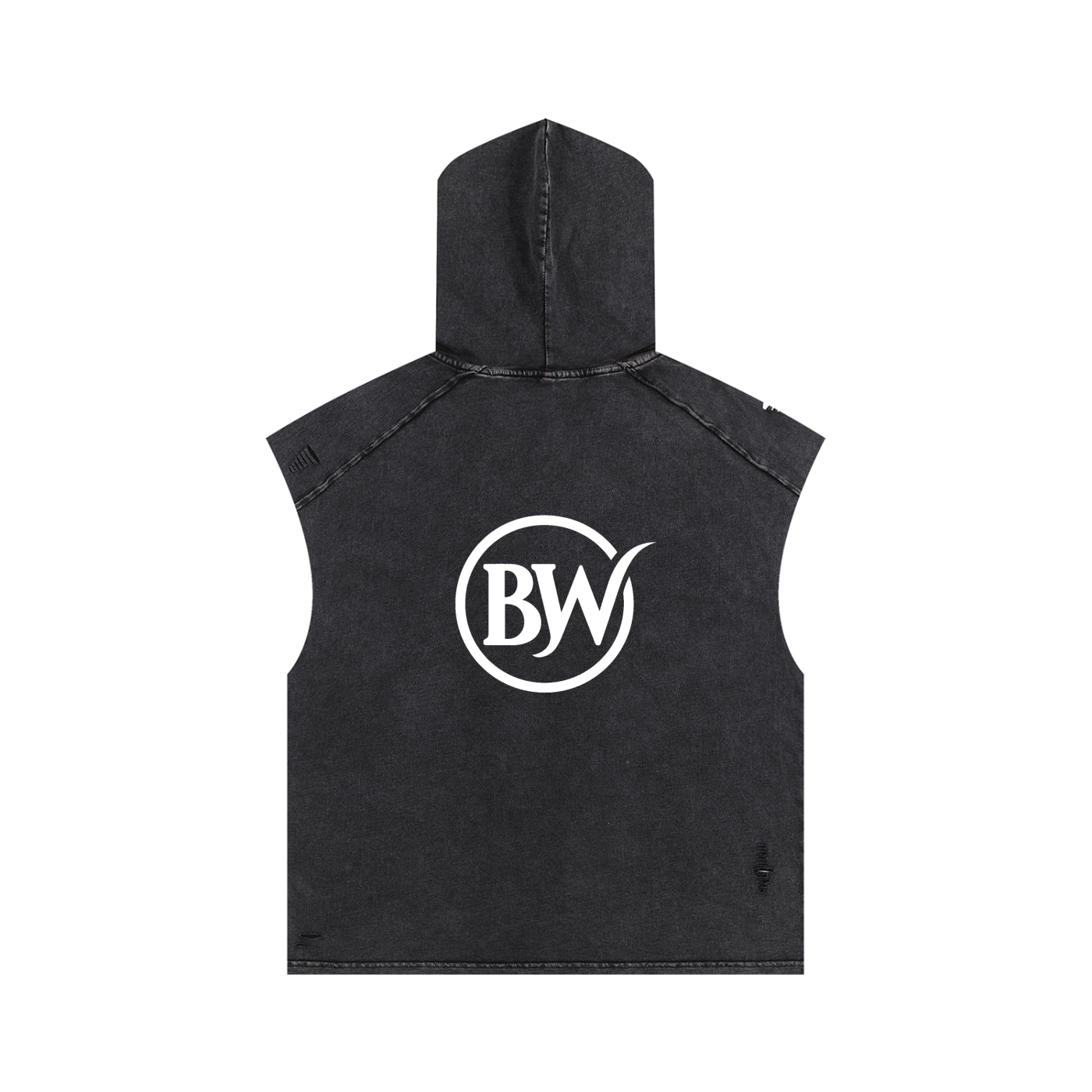 BW Snow Washed Boxy Hooded Tank Top (100% Cotton)